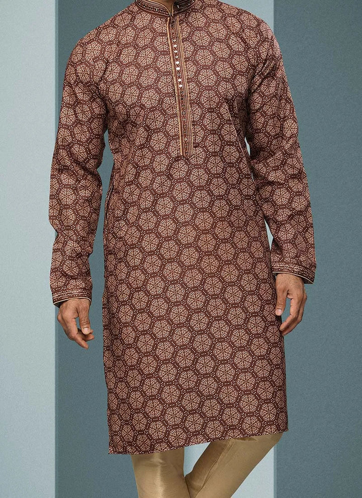 Modern  Brown  Cotton Premium Kurta Pajama | Creating a Lasting Impression at Every Occasion