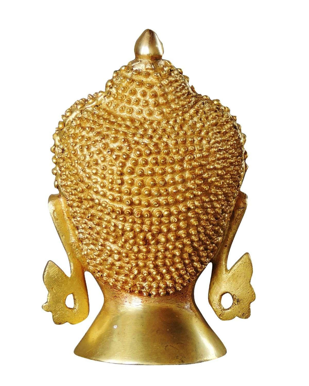 Brass Buddha Head Statue | Big Showpiece God Murtis - 6x3.4x8.5 inch