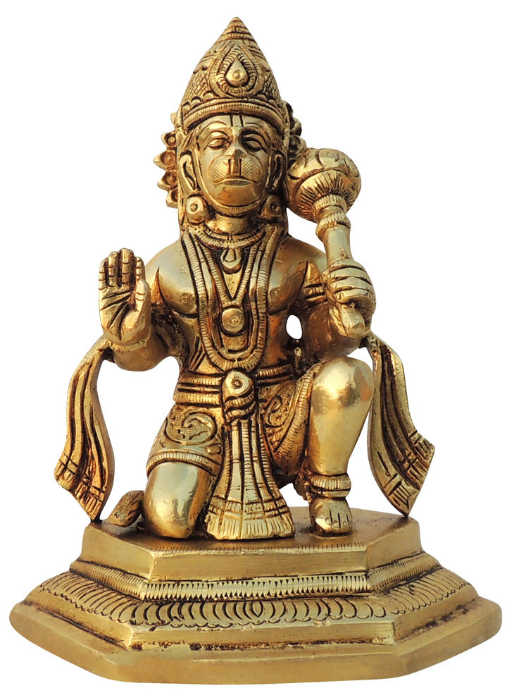 Brass Hanuman Ji God Idol Statue | Decorative God Murtis Showpiece 5"