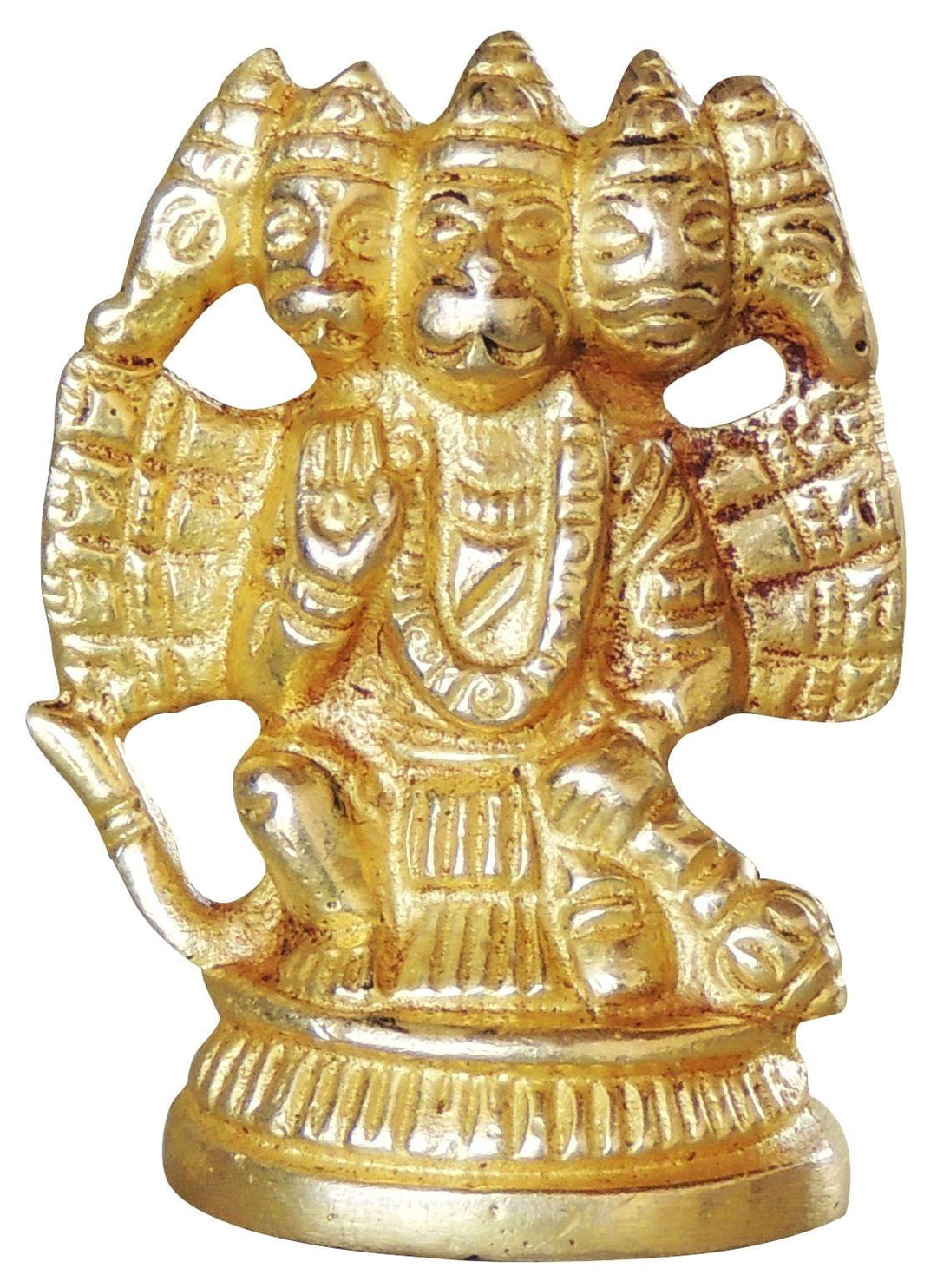 Brass Panchmukhi Hanuman God Idol Statue | Unique Home Décor Showpiece