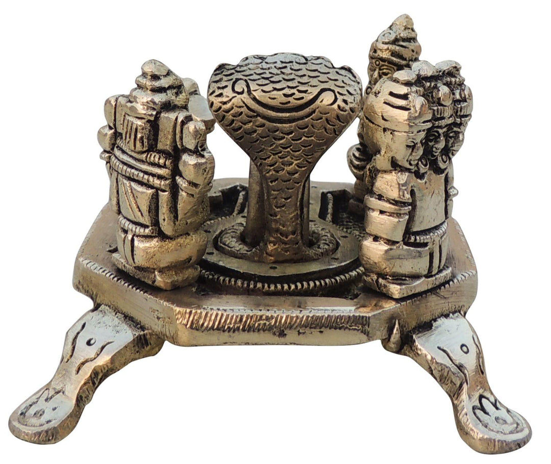 Brass Shivling Idol Statue | 3.5x3.2x2.5 Inch Decorative Showpiece