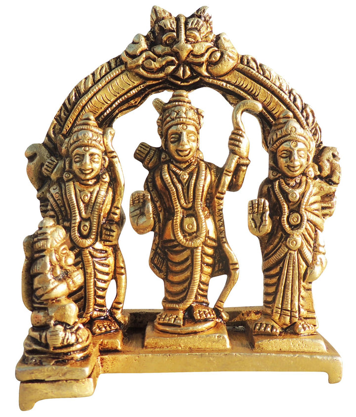 Brass Ram Darbar God Idol Statue | 4x2x4.5 Inch Decorative Showpiece