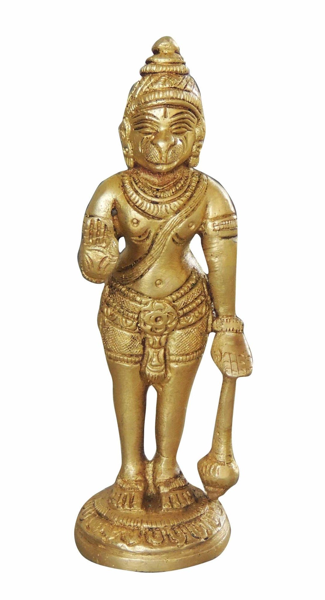 Brass Hanuman Ji Idol | Decorative God Murtis Showpiece 1.5*1.5*5.5 inch