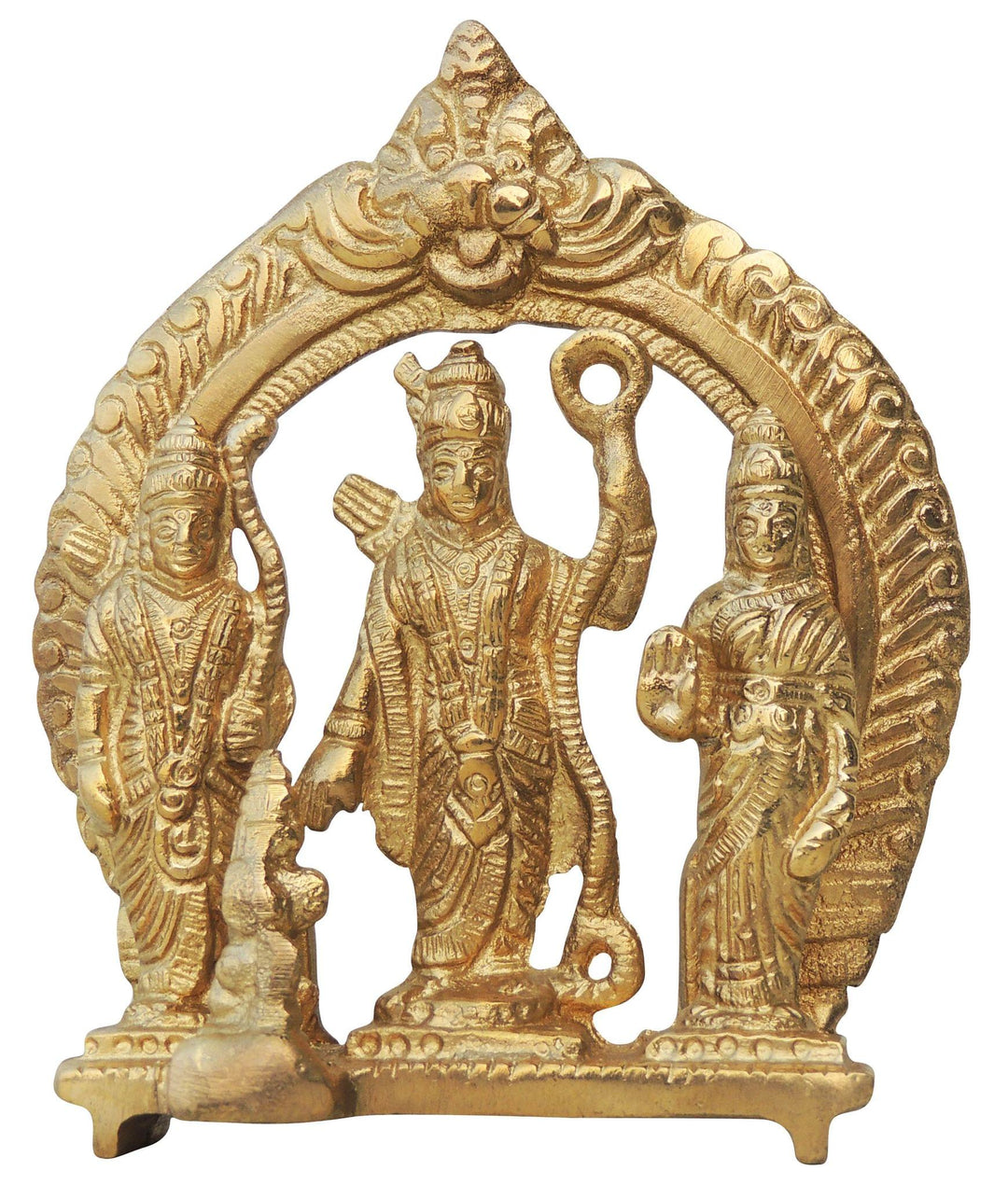 Brass Ram Darbar Statue | God Murtis Decorative Showpiece 3.6x1.5x4.5 Inch