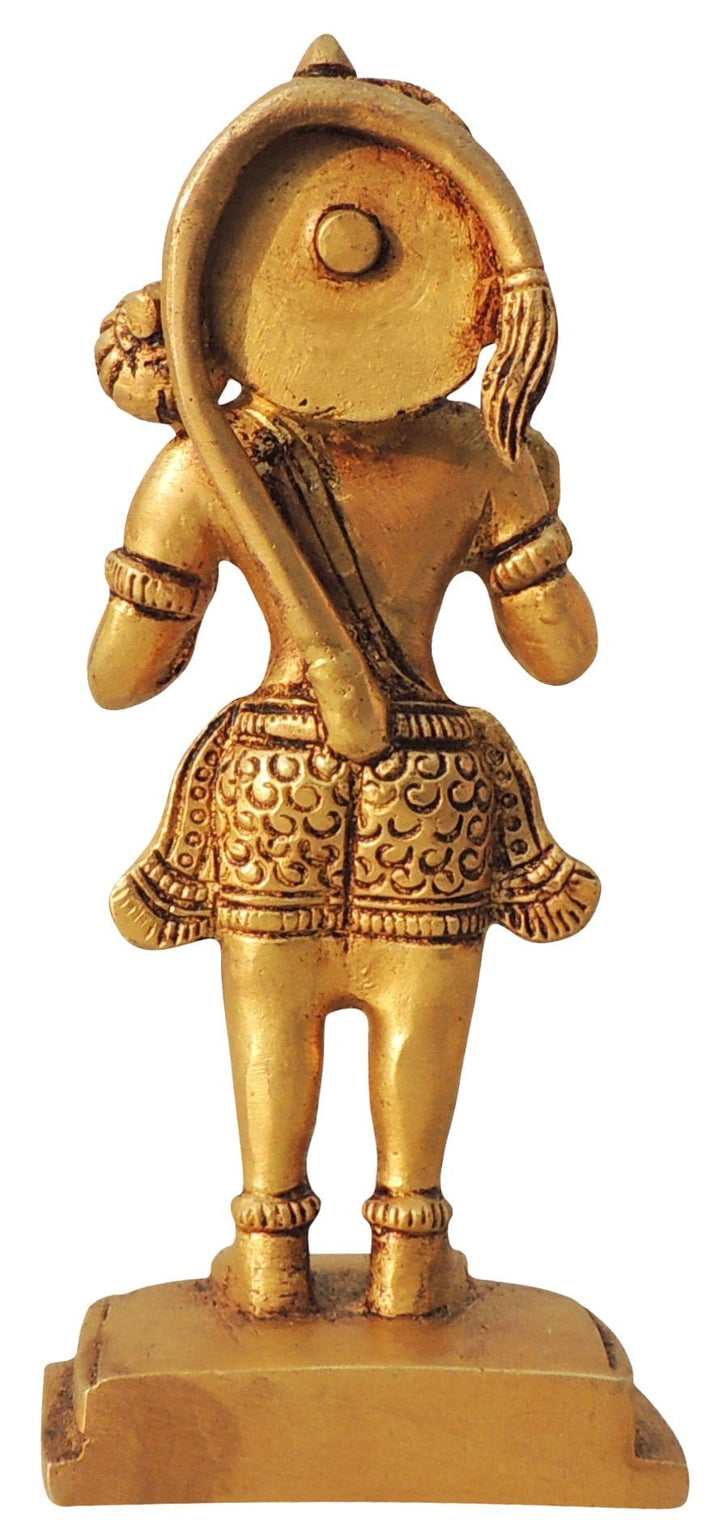 Brass Hanuman Ji Idol | Decorative God Murtis Showpiece - 2.2*2*5 Inch