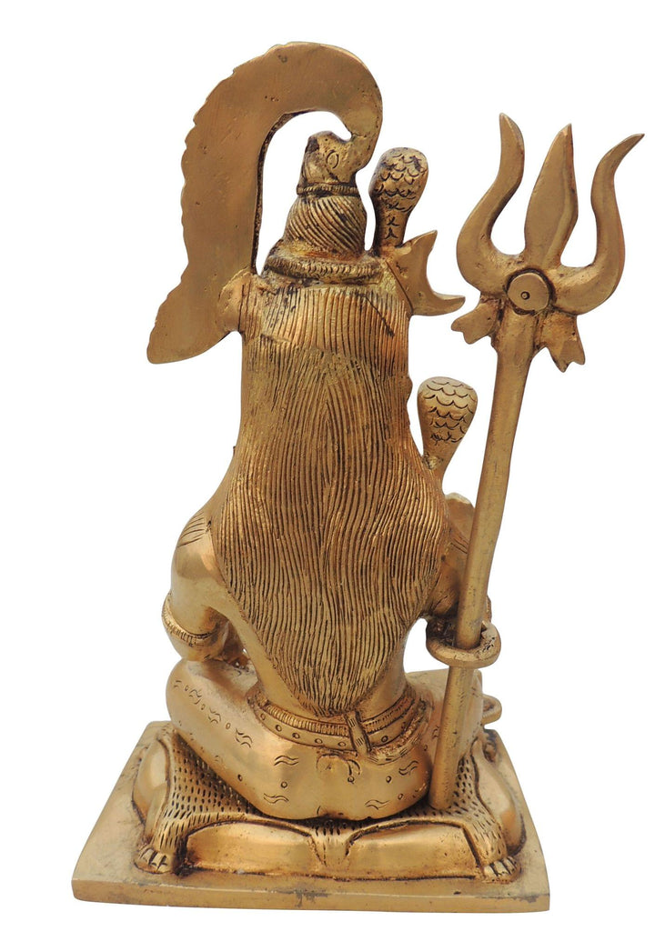 Brass Shiv Ji Idol | 5.2x4x8.2 Inch God Murtis Showpiece