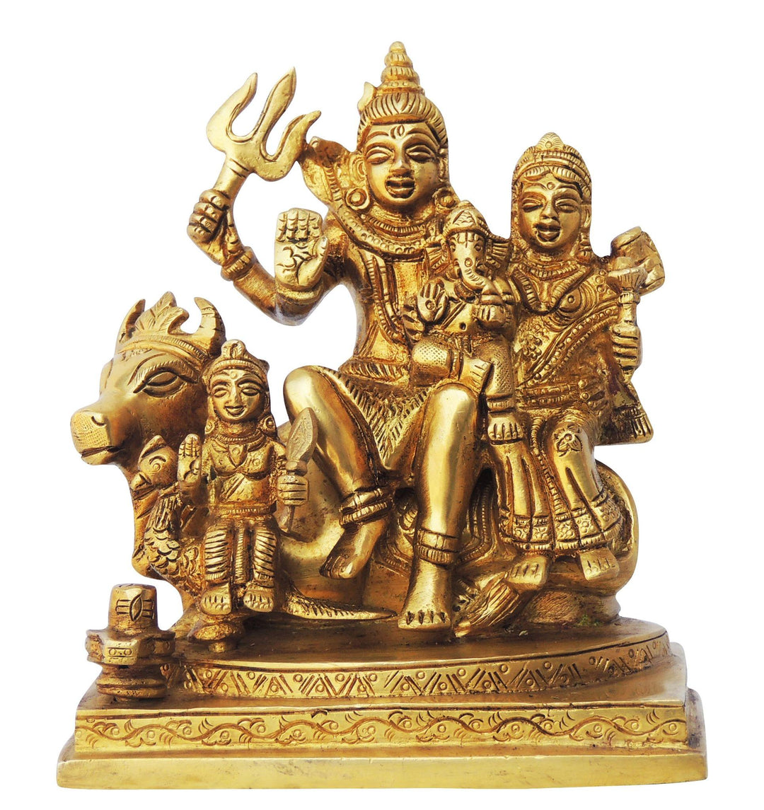 Brass Shiv Parivar God Idol Statue | Decorative God Murtis Showpiece