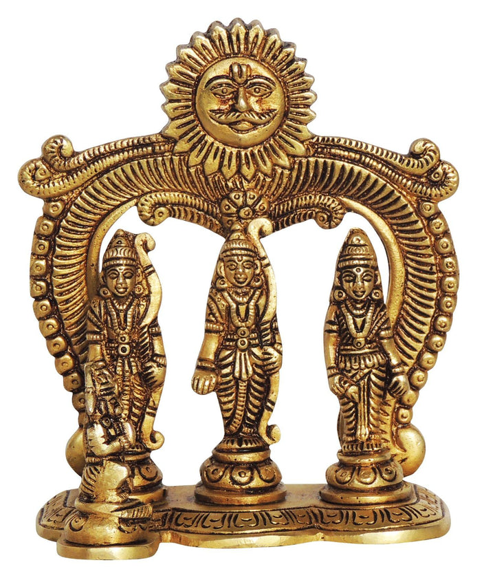 Brass Ram Darbar Idol | God Murtis Showpiece Statue 4.6*2.6*5.5 Inch