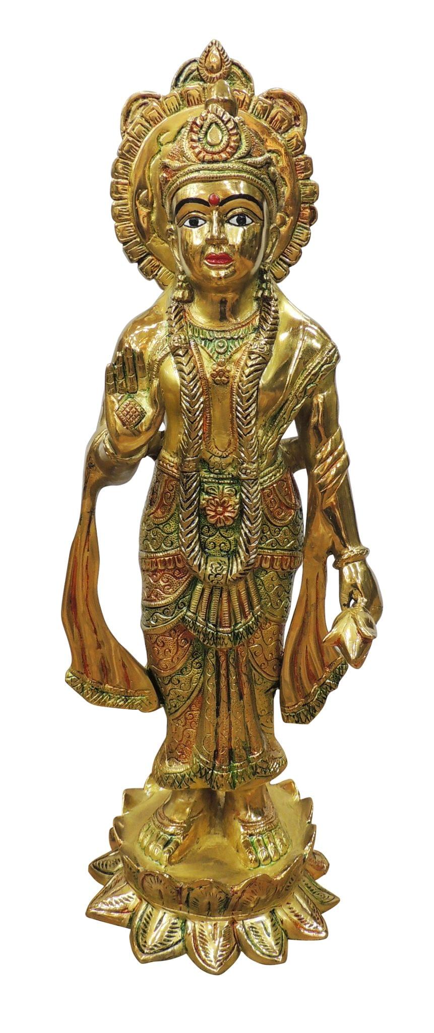 Brass God Murtis | Seeta Ji Idol Showpiece Statue - 9.5*9.2*29 Inch