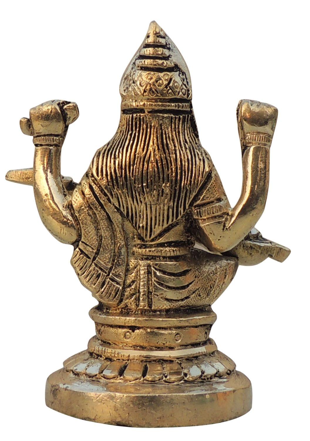 Brass Saraswati Ji God Idol Statue | Elegant Home Decor Showpiece 3.5x2.2x4.2"