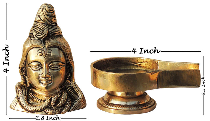 Brass Shivling Idol | Unique God Murtis Showpiece for Spiritual Decor