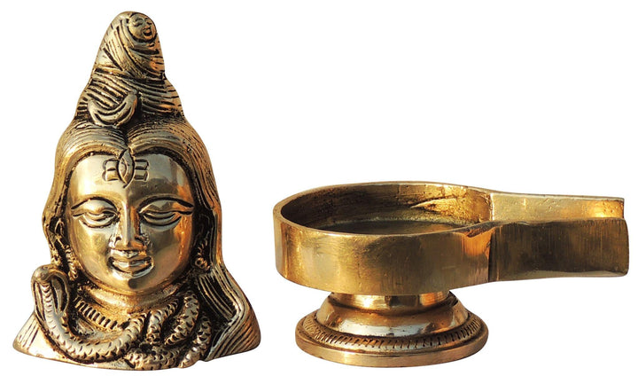 Brass Shivling Idol | Unique God Murtis Showpiece for Spiritual Decor