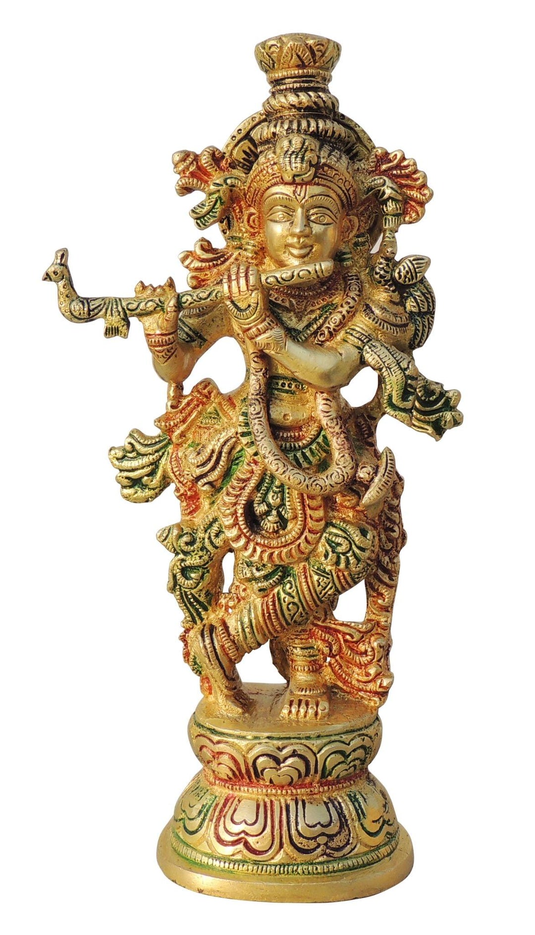 Brass Showpiece Krishna Ji God Idol Statue | Unique Home Decor Piece