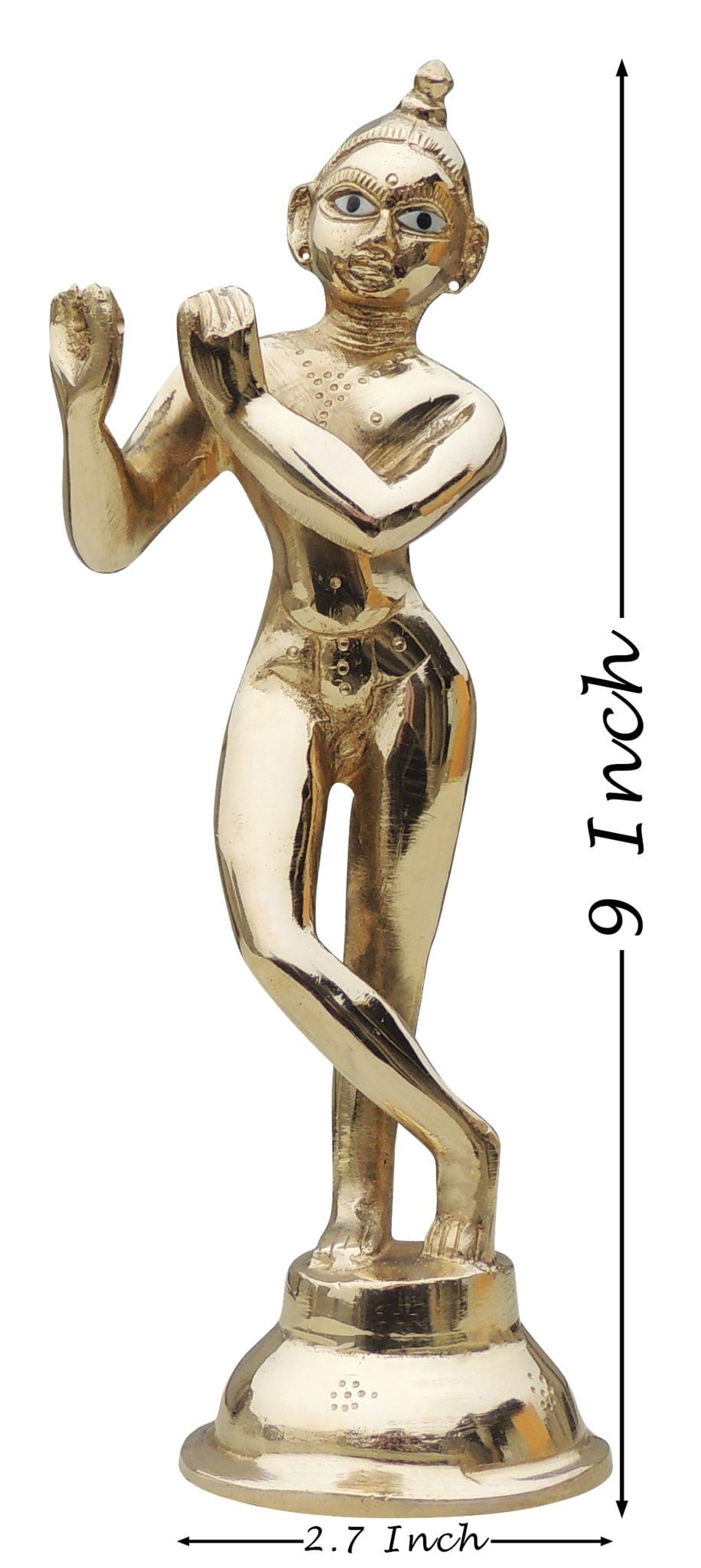 Brass Krishna Thakur Ji Jugal Jodi Showpiece | Decorative God Murtis Statue