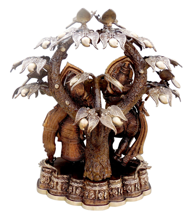 Brass Radha Krishna Showpiece Idol | Divine God Murtis Statue 25x12.5x28 Inch