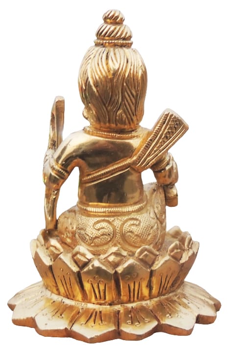 Brass Ramlala God Idol Statue | Decorative God Murtis Showpiece - 3.6 Inch