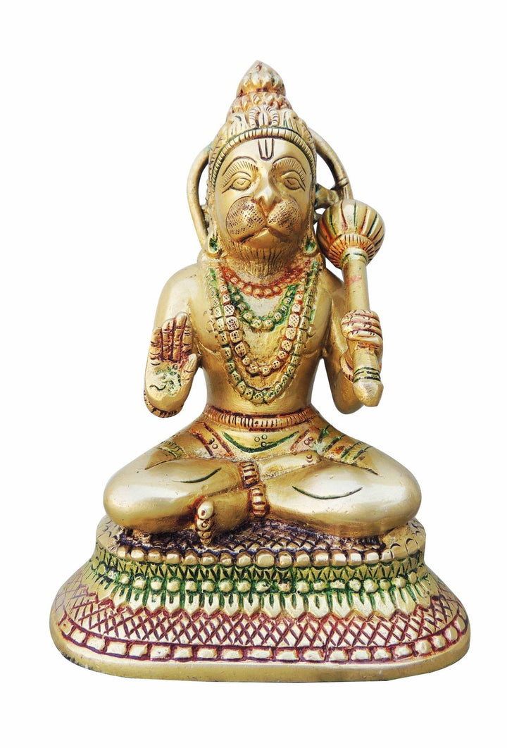 Brass Hanuman Ji Statue | Unique God Murtis Showpiece for Home Decor