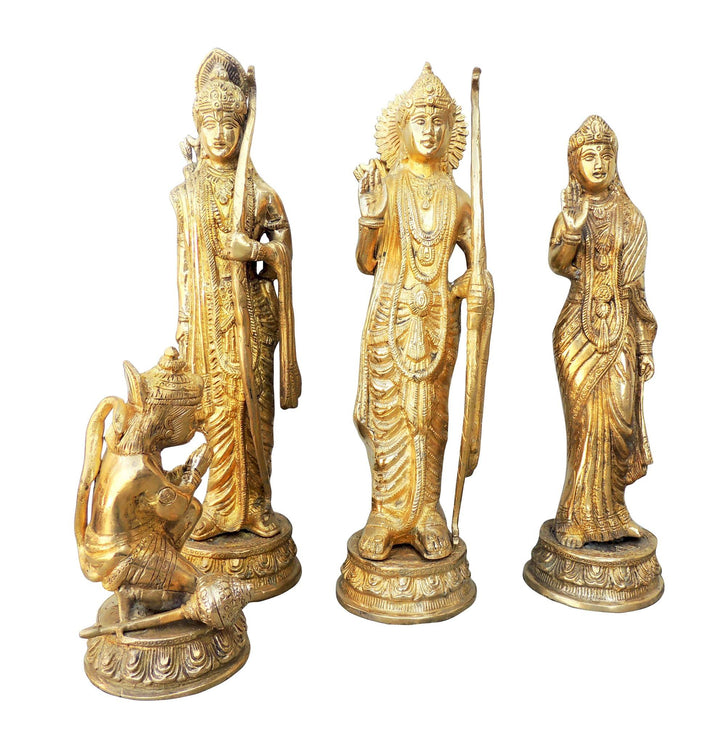 Brass Showpiece Ramdarbar God Murtis Statue | 10.5x6.5x12.4 Inch Decorative