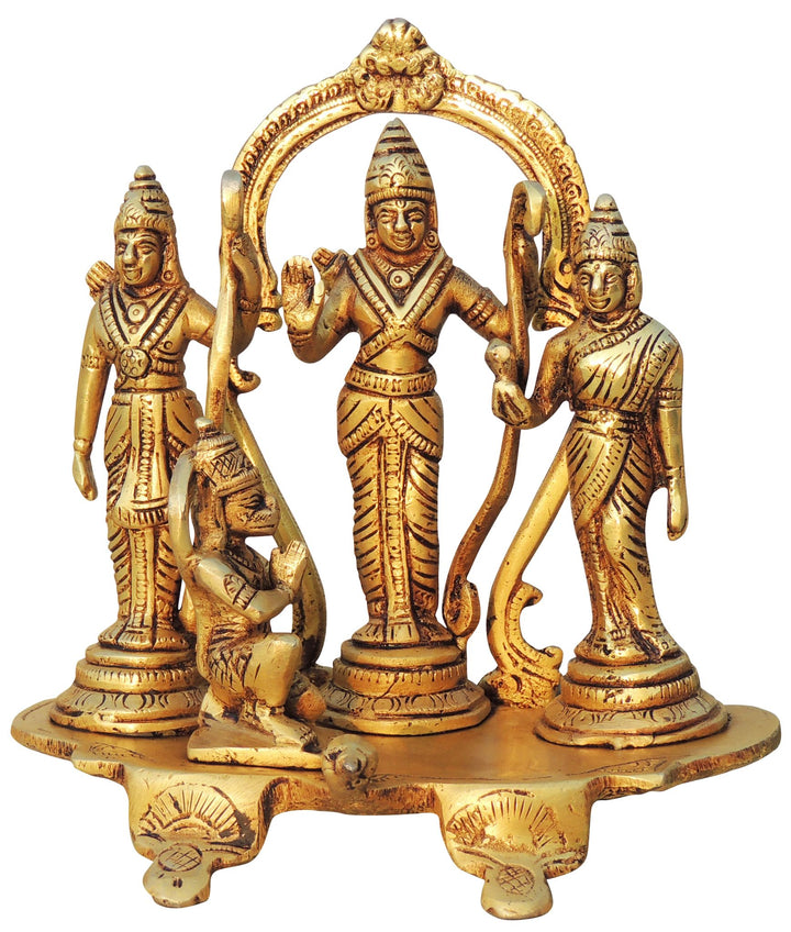 Brass Ram Darbar Murtis | 6.5*5*7 Inch Temple Idol