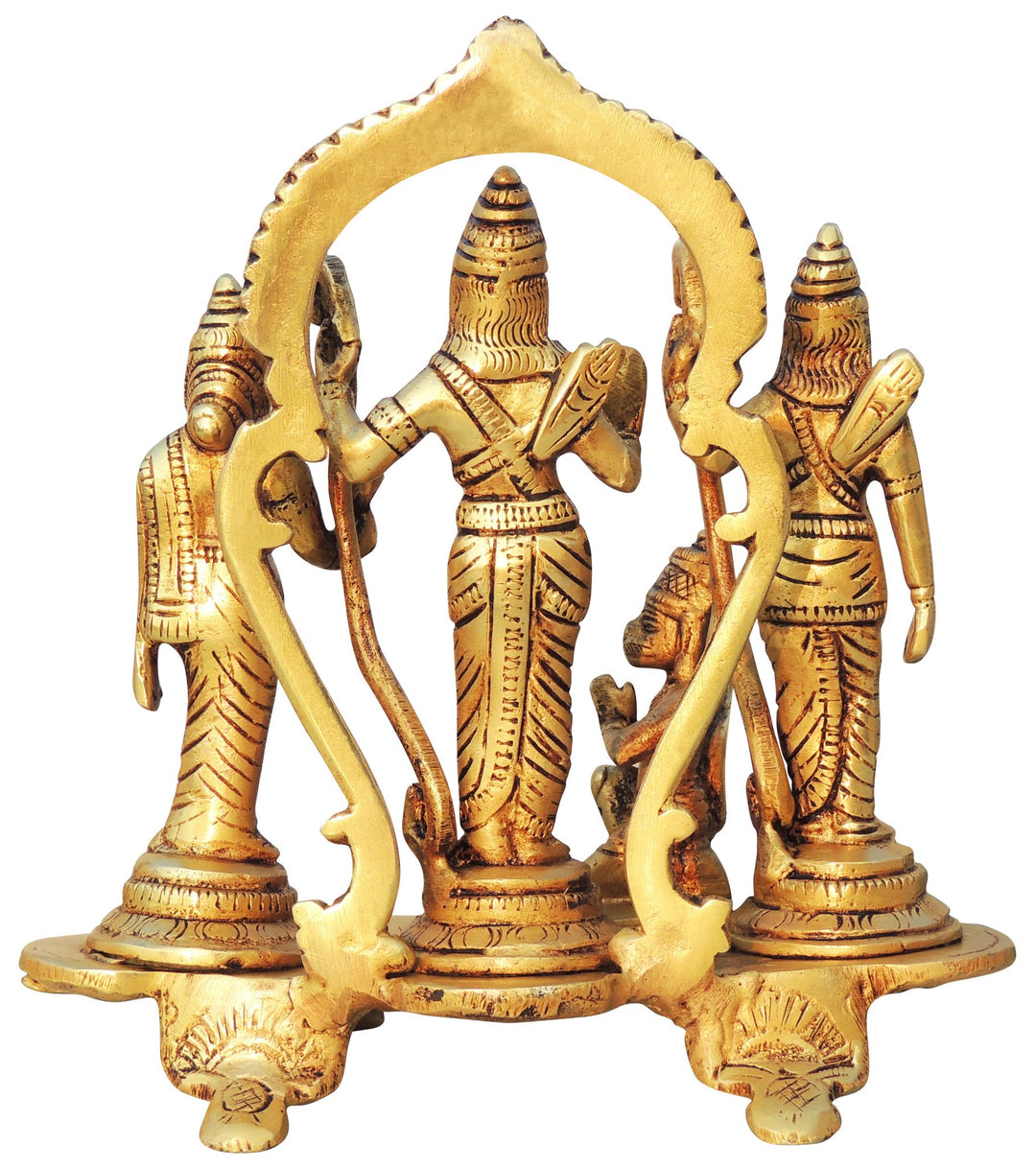 Brass Ram Darbar Murtis | 6.5*5*7 Inch Temple Idol