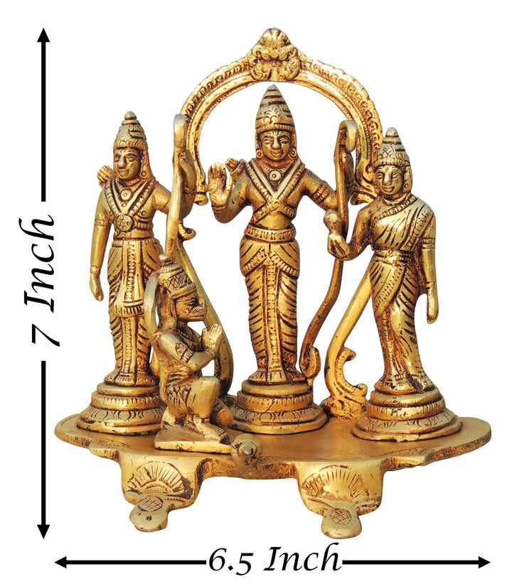 Brass Ram Darbar Murtis | 6.5*5*7 Inch Temple Idol