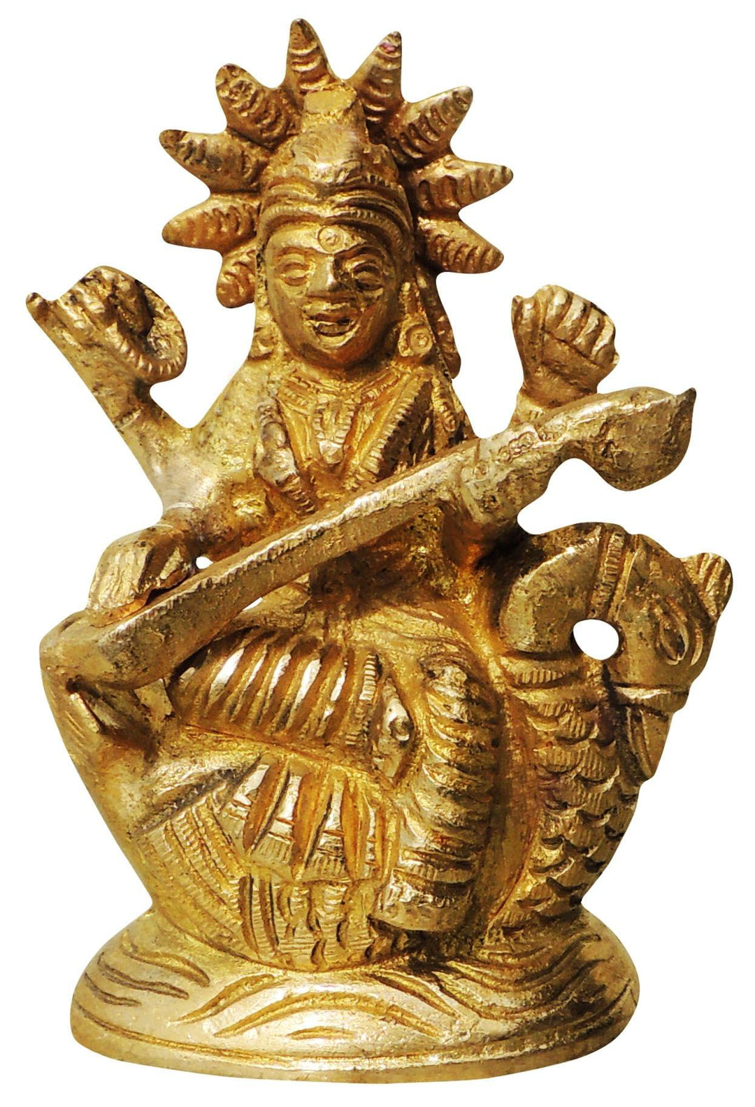 Brass Saraswati Ji Statue | Divine God Murtis Decorative Showpiece