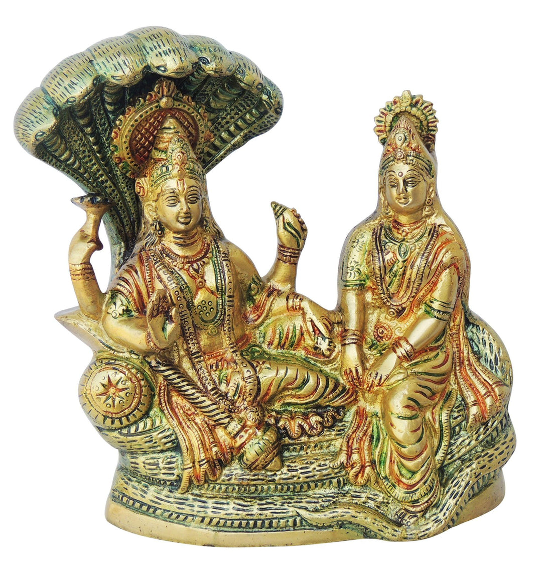 Brass Showpiece Vishnu Statue | Decorative God Murtis for Home Decor