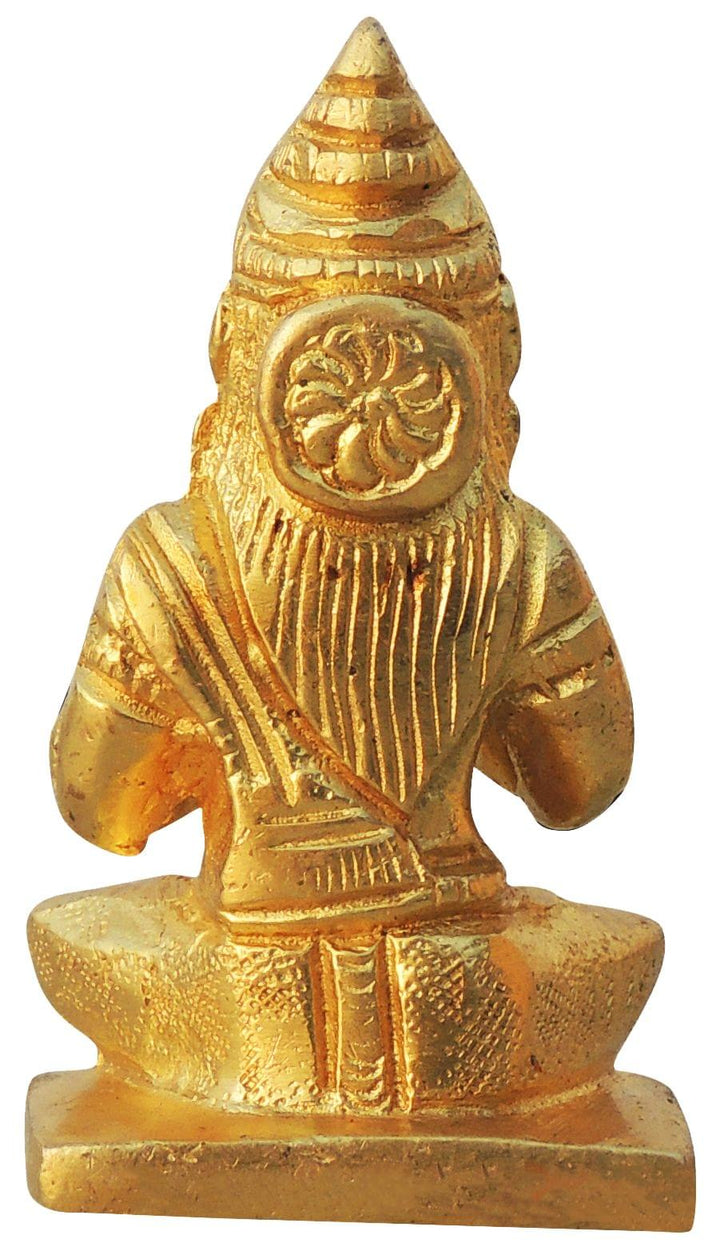 Brass Parvati Ji Idol | God Murtis Decorative Showpiece 1.5*1.2*2.7 inch