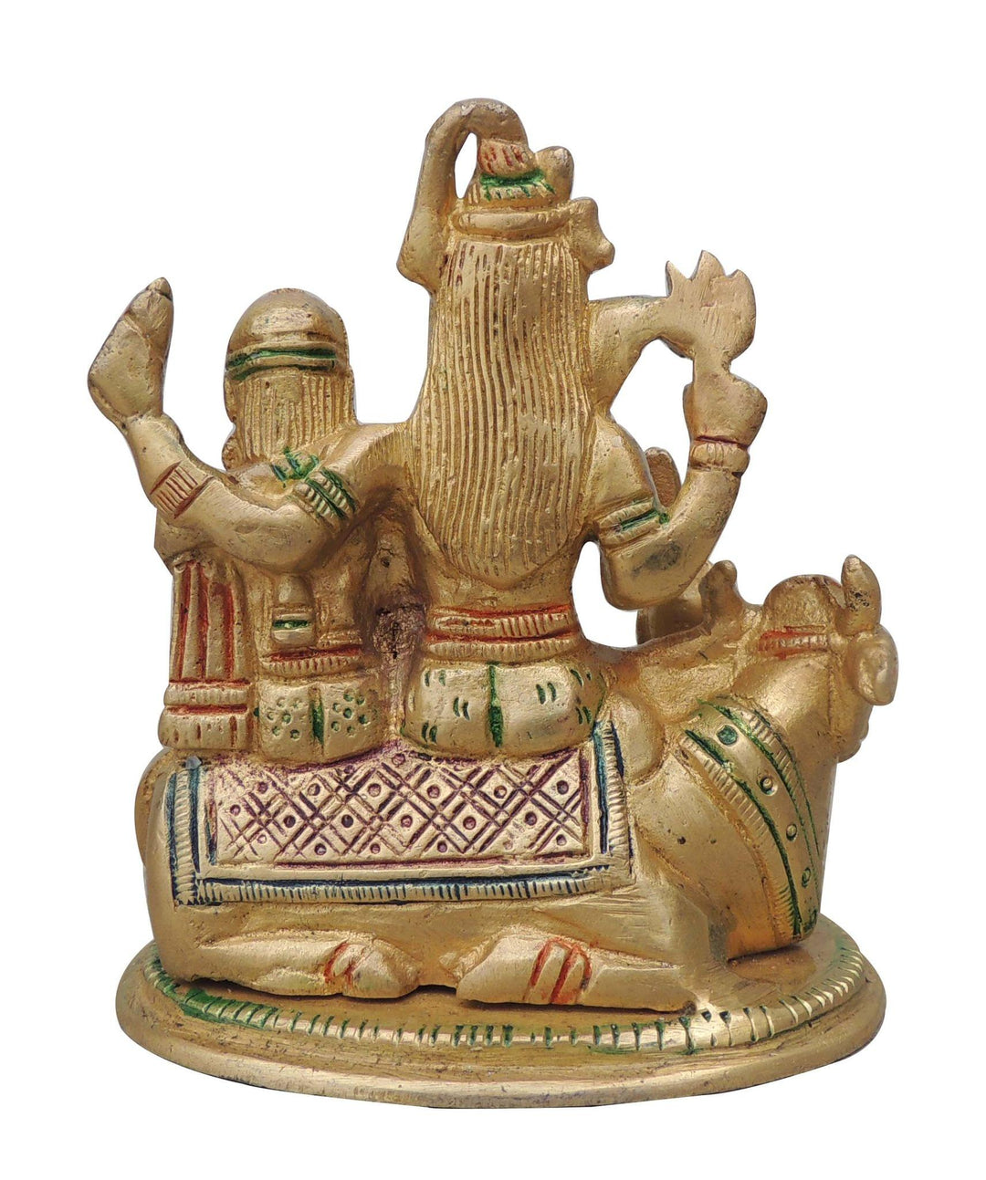 Brass Showpiece Shiv Parivar Idol Statue | God Murtis | 3.5"x2.5"x4"