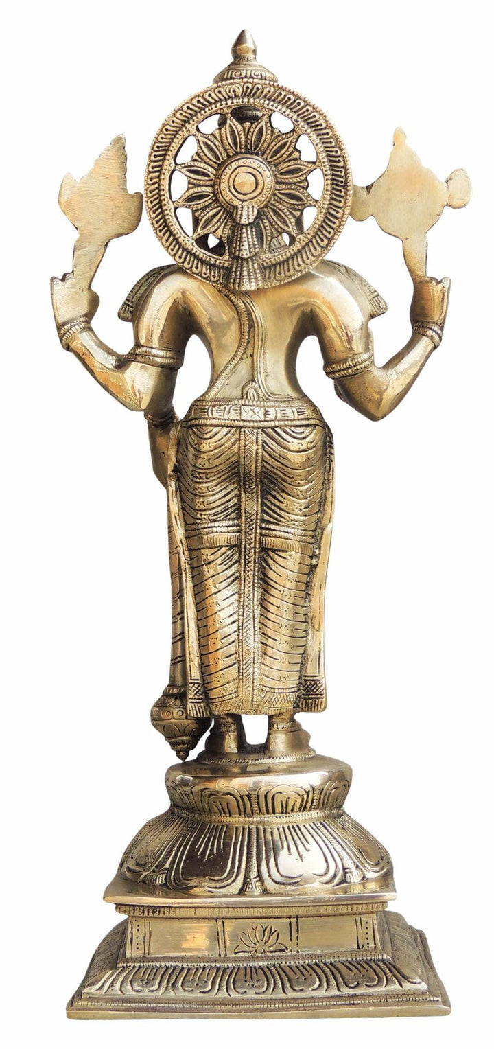 Brass Vishnu Ji God Idol Showpiece | 7.5 inch Height Divine Statue