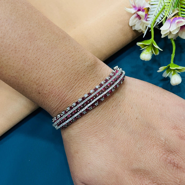 Shimmering AD diamond bracelet, a statement piece.