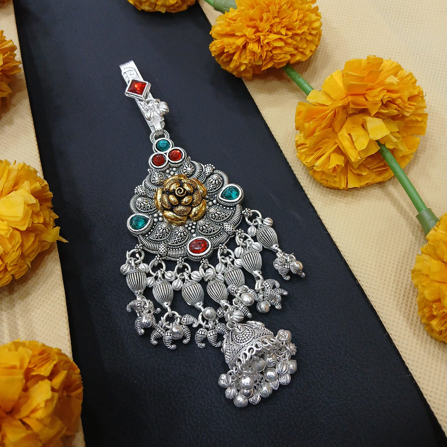 Chic oxidised Juda, ideal for adding style to sarees.