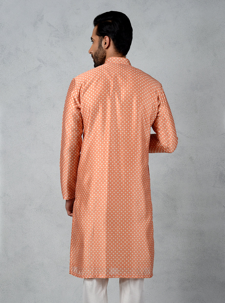 Elegant muga silk kurta set with embroidery, a USA men’s wardrobe essential.