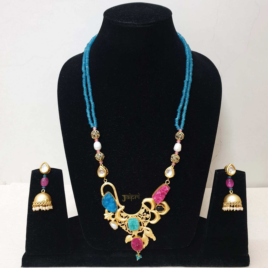 Elegant Crystal Pendant Set | Dazzling Necklace & Earring Combo