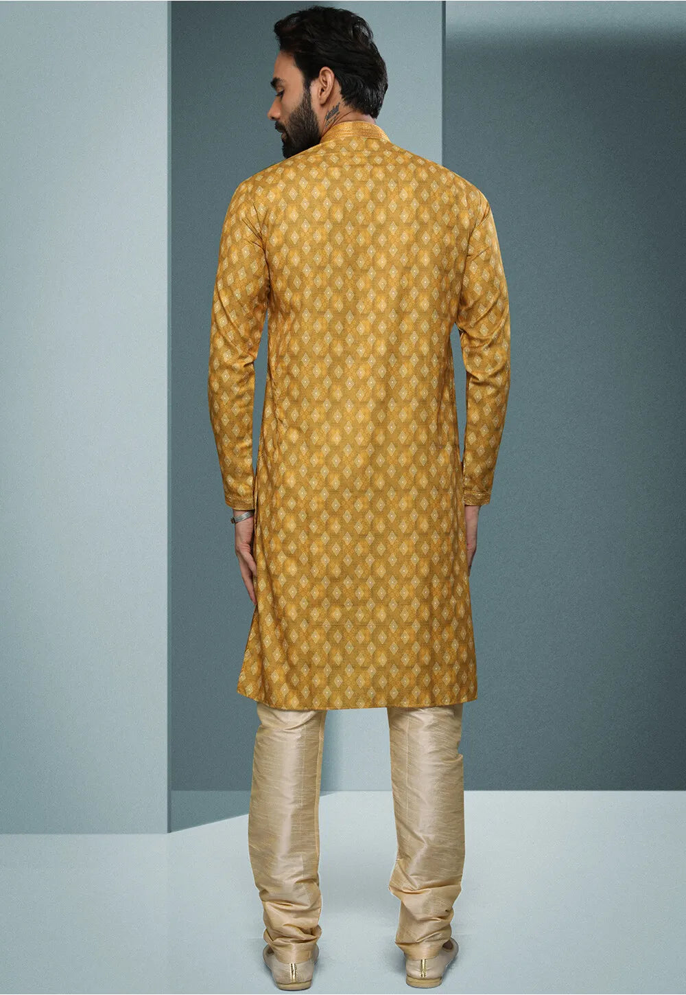 Mustard Glamorous Cotton  Kurta Pajama | Designed for Those Who Appreciate True Craftsmanship