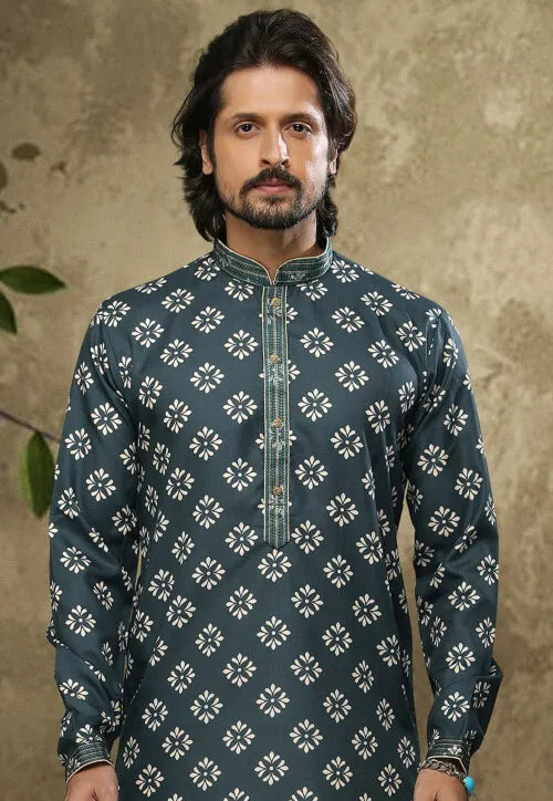 Premium Dark Green Festive Cotton Kurta Pajama | Symbolizing Elegance & Luxury in Every Detail