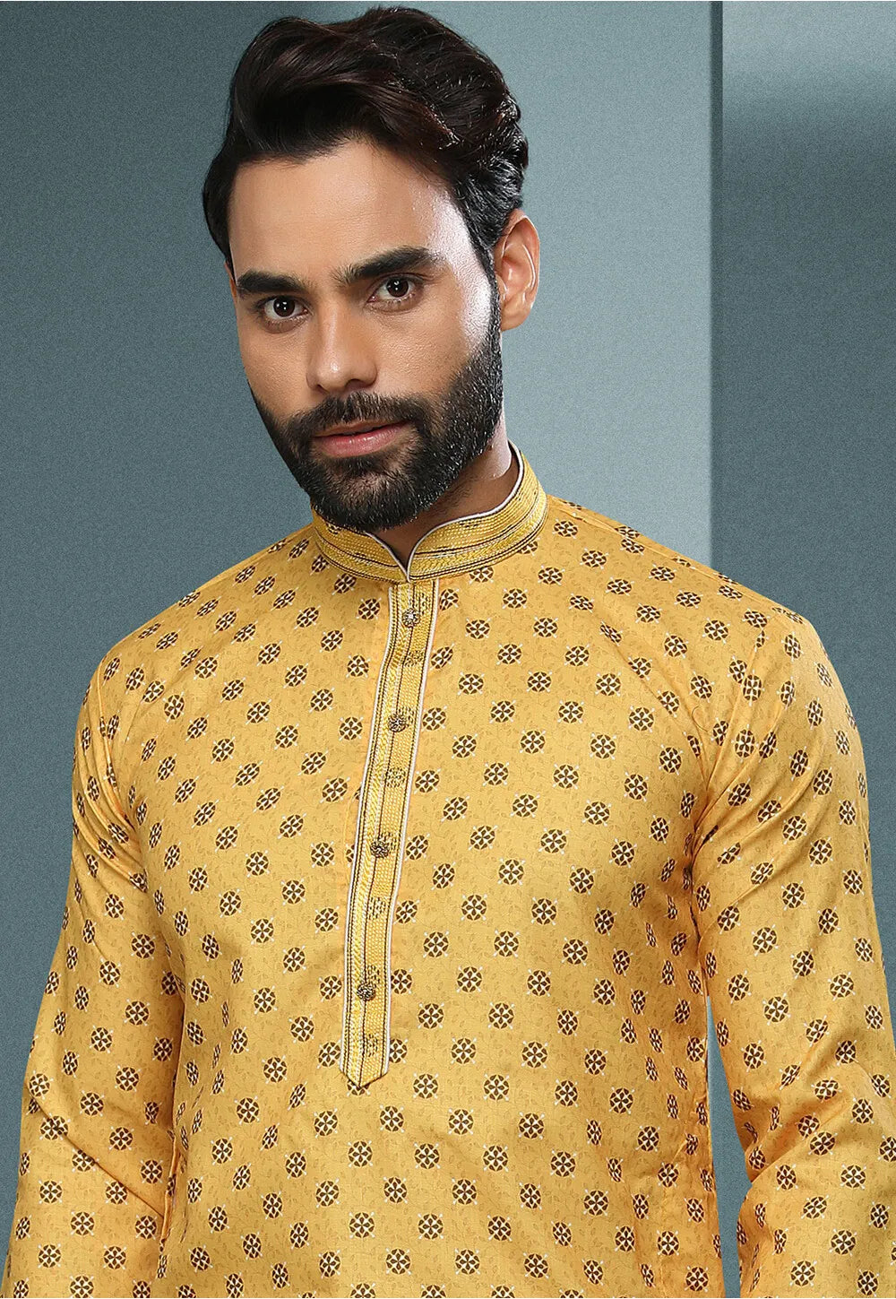 Yellow Classic Cotton Premium Kurta Pajama | A Must-Have for Exclusive Festive Wardrobes