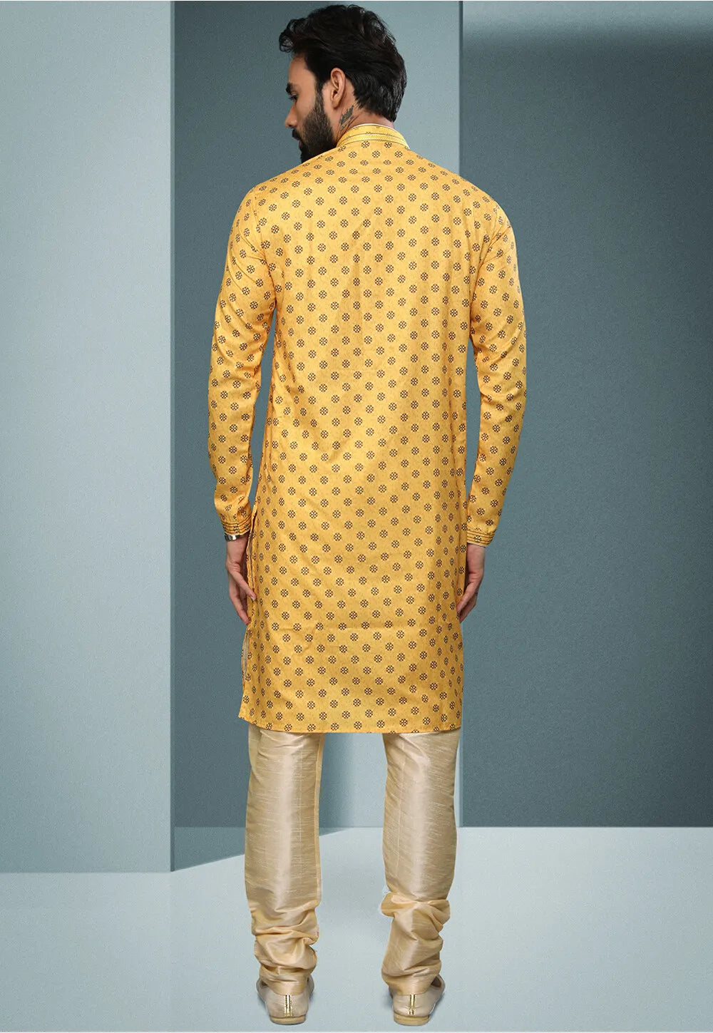 Yellow Classic Cotton Premium Kurta Pajama | A Must-Have for Exclusive Festive Wardrobes