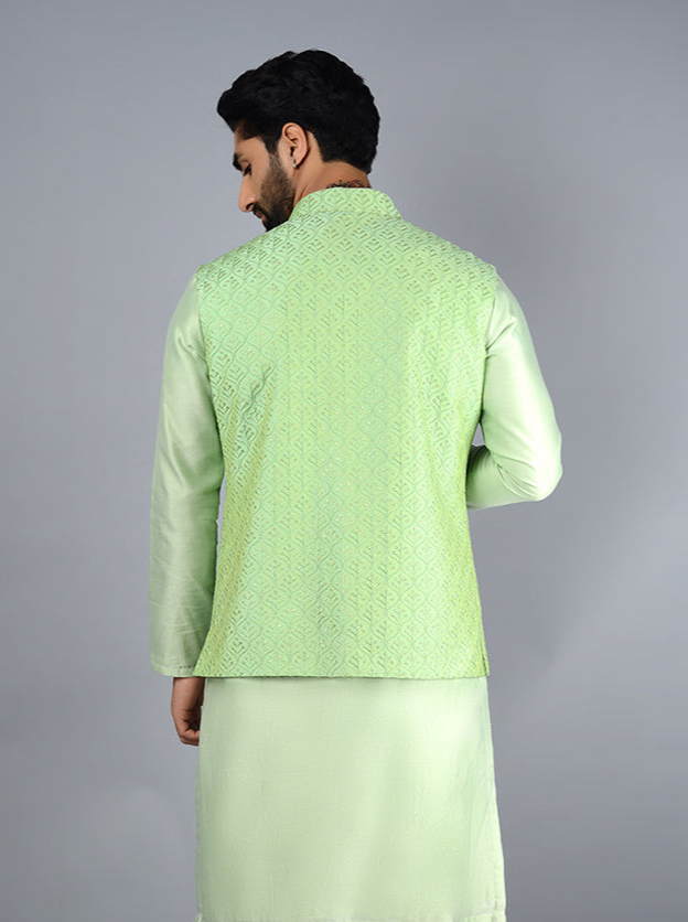 Classic Green Bandhgala Jacket | Ideal for Any Elegant Event