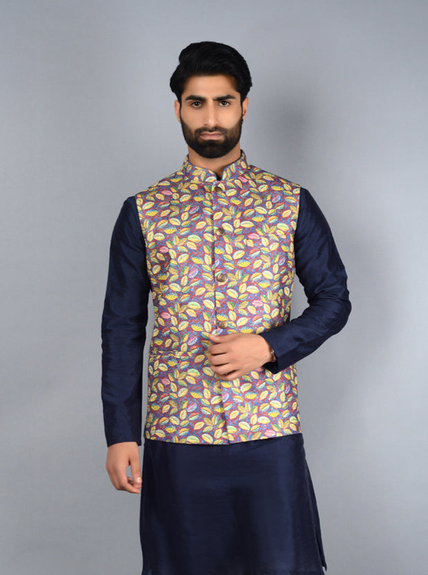 Blue Bandhgala Jacket | Classy Nehru Jacket for Every Occasion