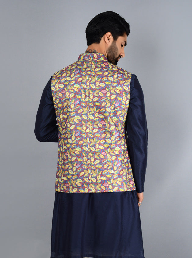 Blue Bandhgala Jacket | Classy Nehru Jacket for Every Occasion