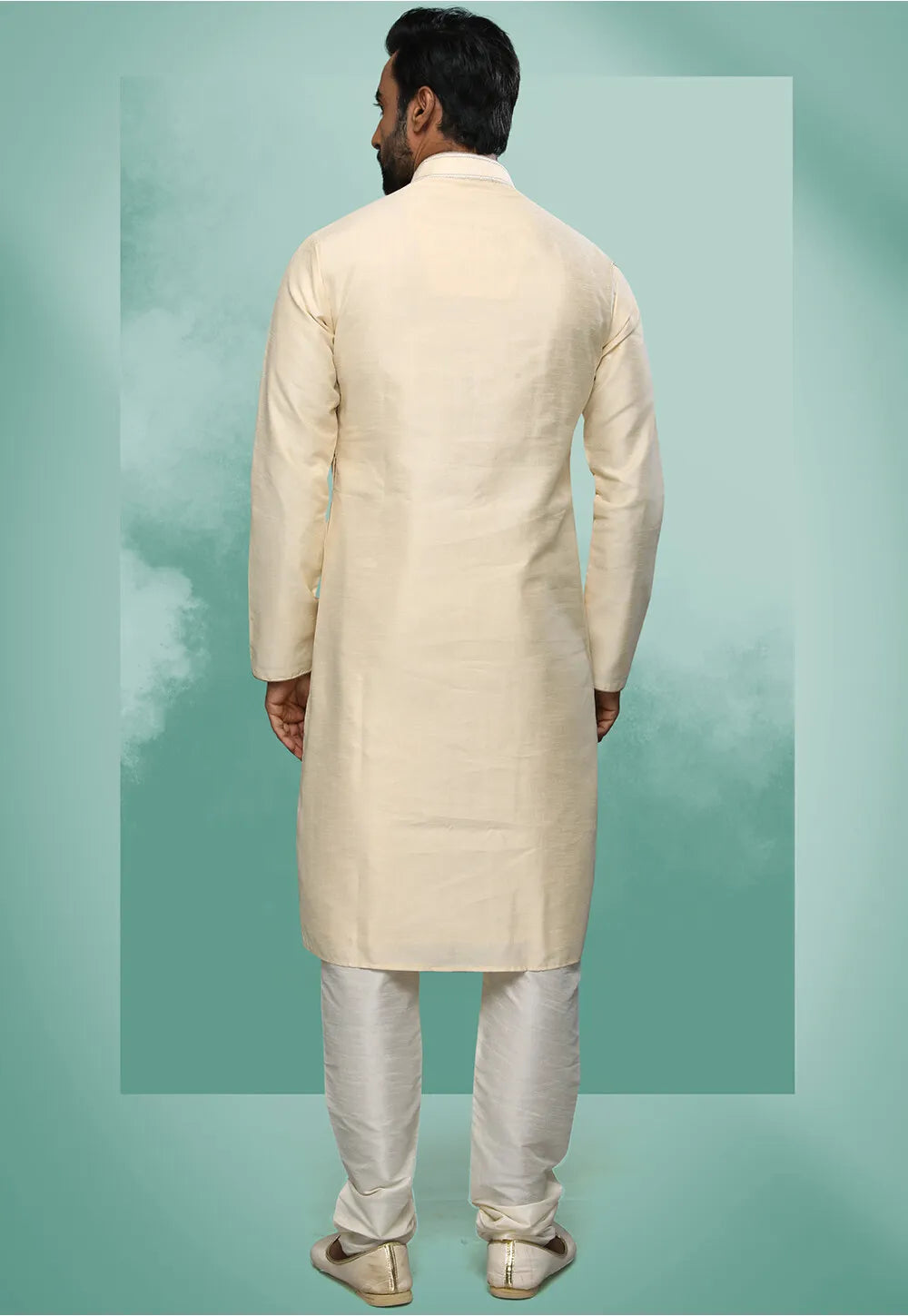 Cream Fashion Art Silk Premium Kurta Pajama | Exuding Royalty with Superior Fabric & Impeccable Craftsmanship