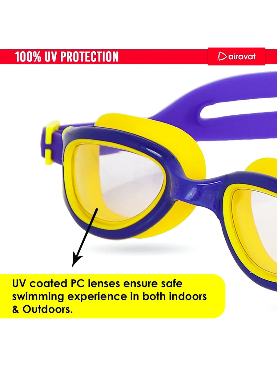 Airavat 1022 Swimming Goggles for Adults: Comfortable Fit, Clear Vision, and UV Protection for Lap Swimming and Training