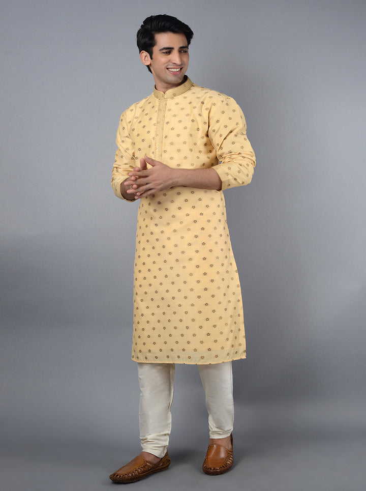 Designer kurta set featuring a subtle textured pattern for elegance.