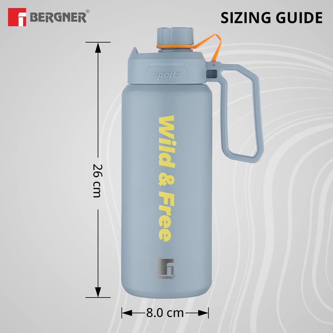 Walking Pathfinder Thermosteel Flask | 1000ml Bergner Hot & Cold Double-Walled Bottle