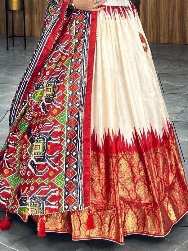 Exquisite Red Paithni Print Lehenga Choli | Silk Festive Wear Set