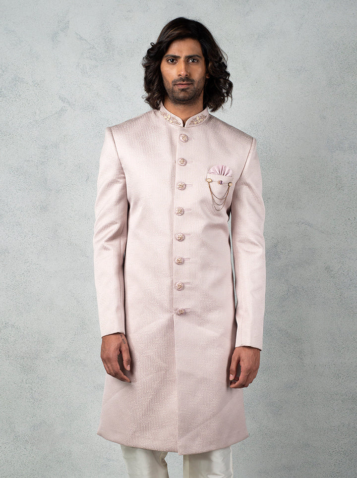 Discover style with this Onion Pink Indo Western outfit, tailored for comfort and elegance at special events.