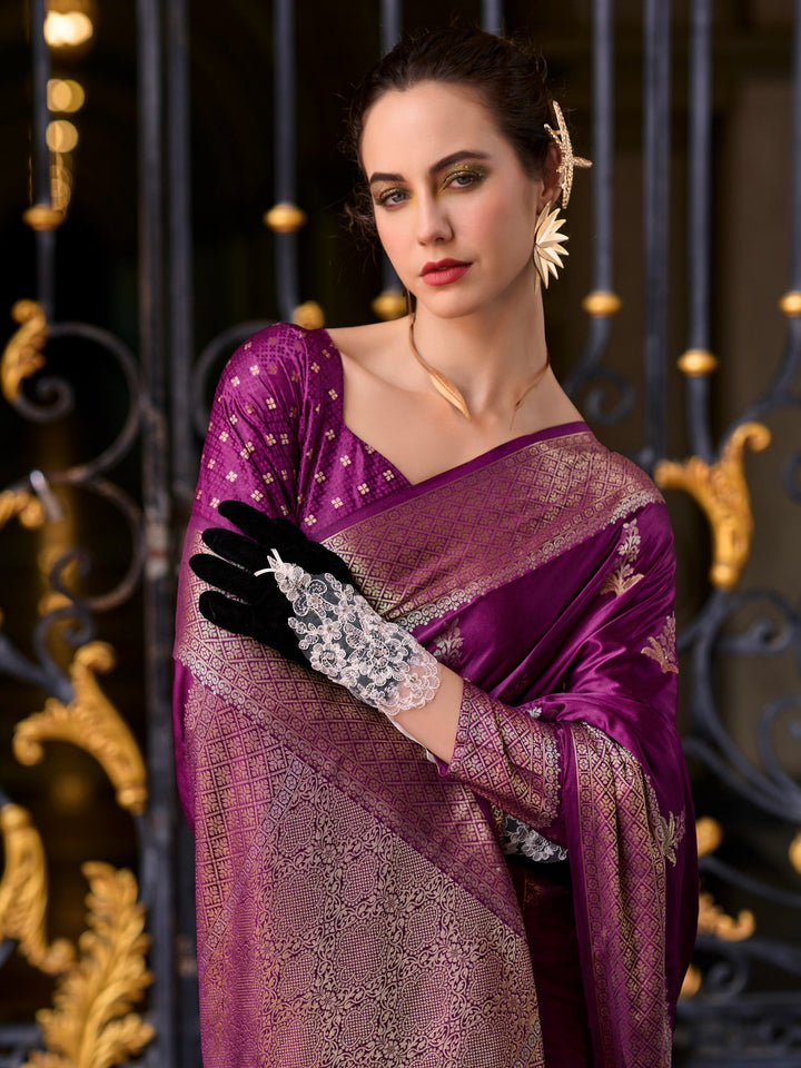 Vibrant color luxurious fabric exclusive attire crafted for elegance and style.