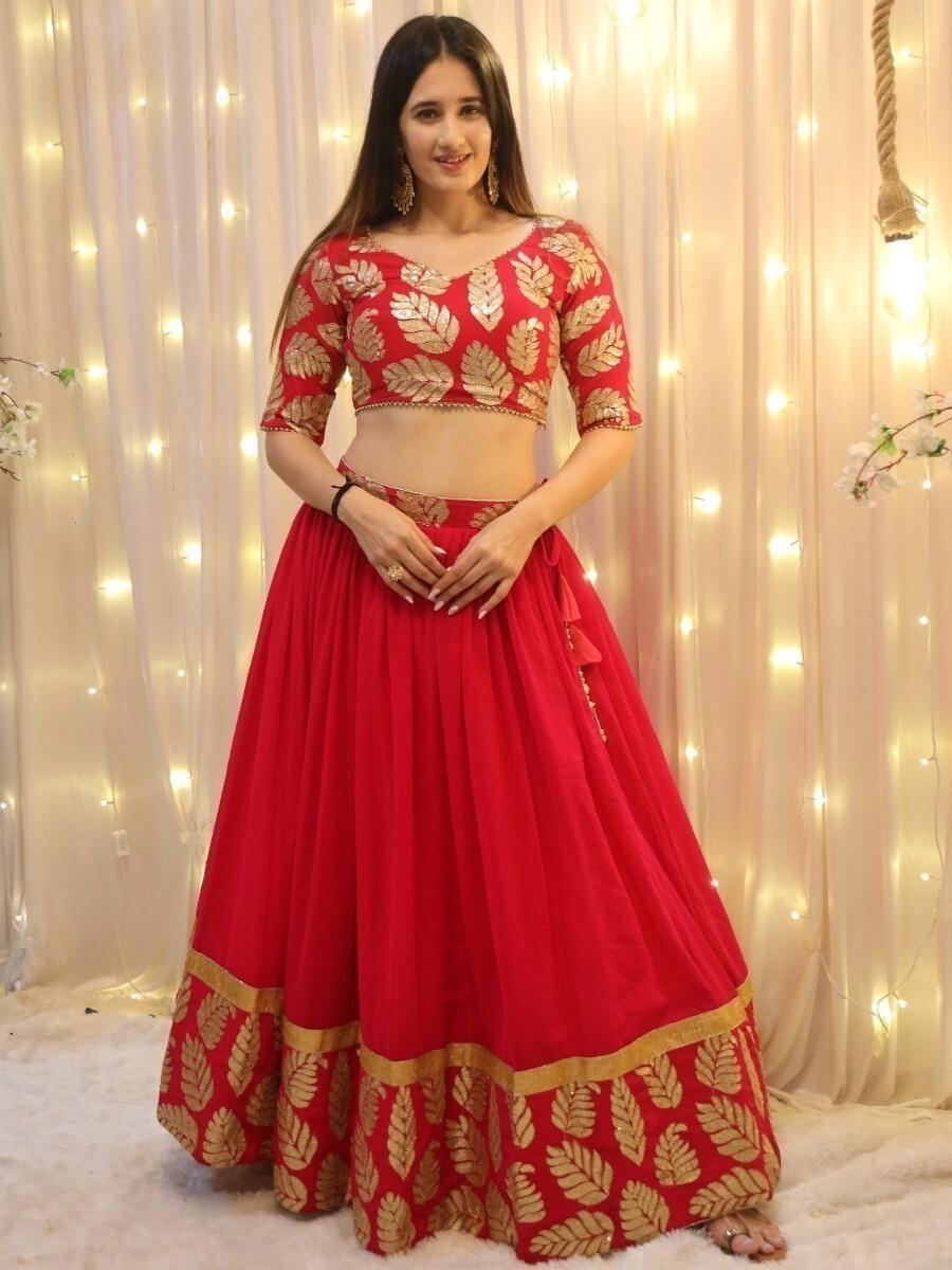 Attractive Pink Sequin Lehenga Choli | Bridal Reception Wear Set