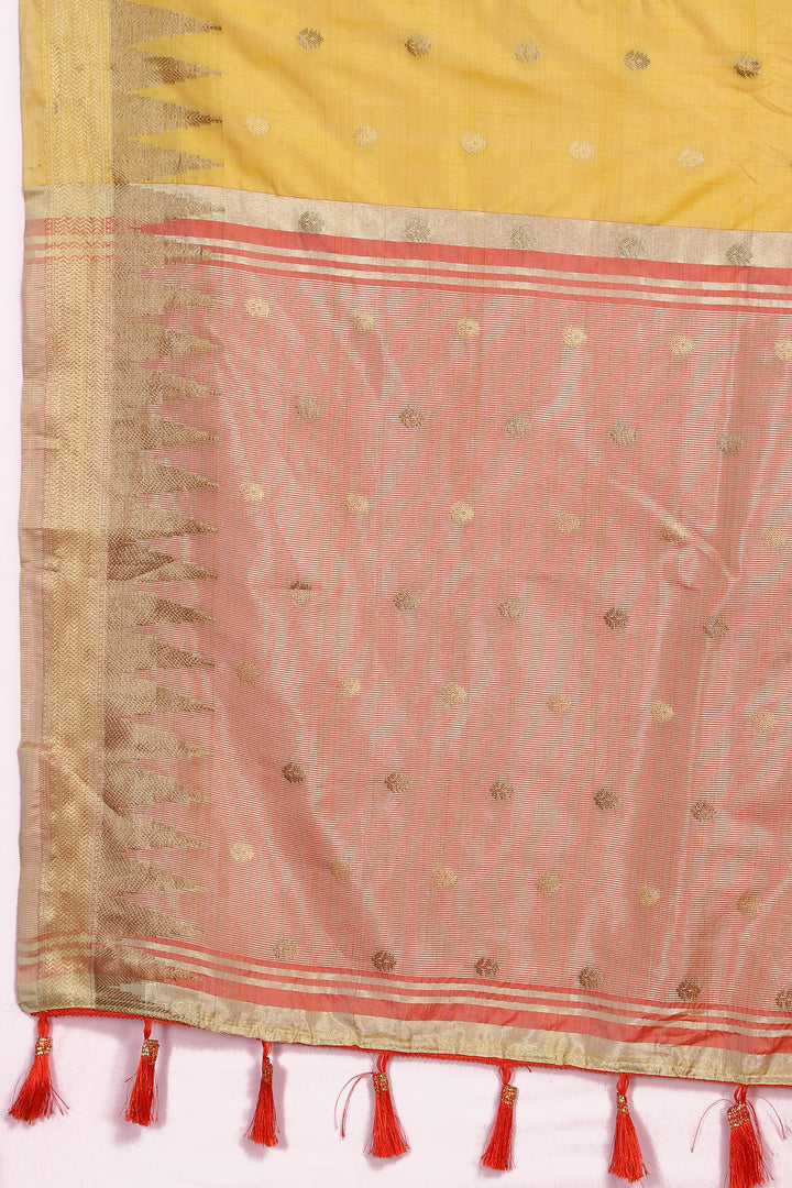 Gorgeous Pink Katan Silk Saree with intricate zari weaving and luxurious pallu tassels for weddings.